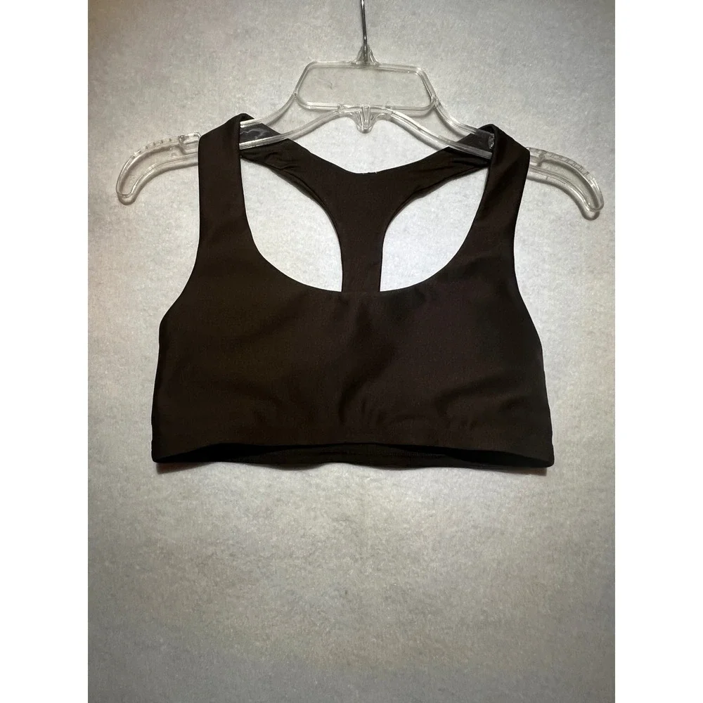 Alo Yoga Airlift Racerback Sports Bra Espresso Brown XS RN 87370